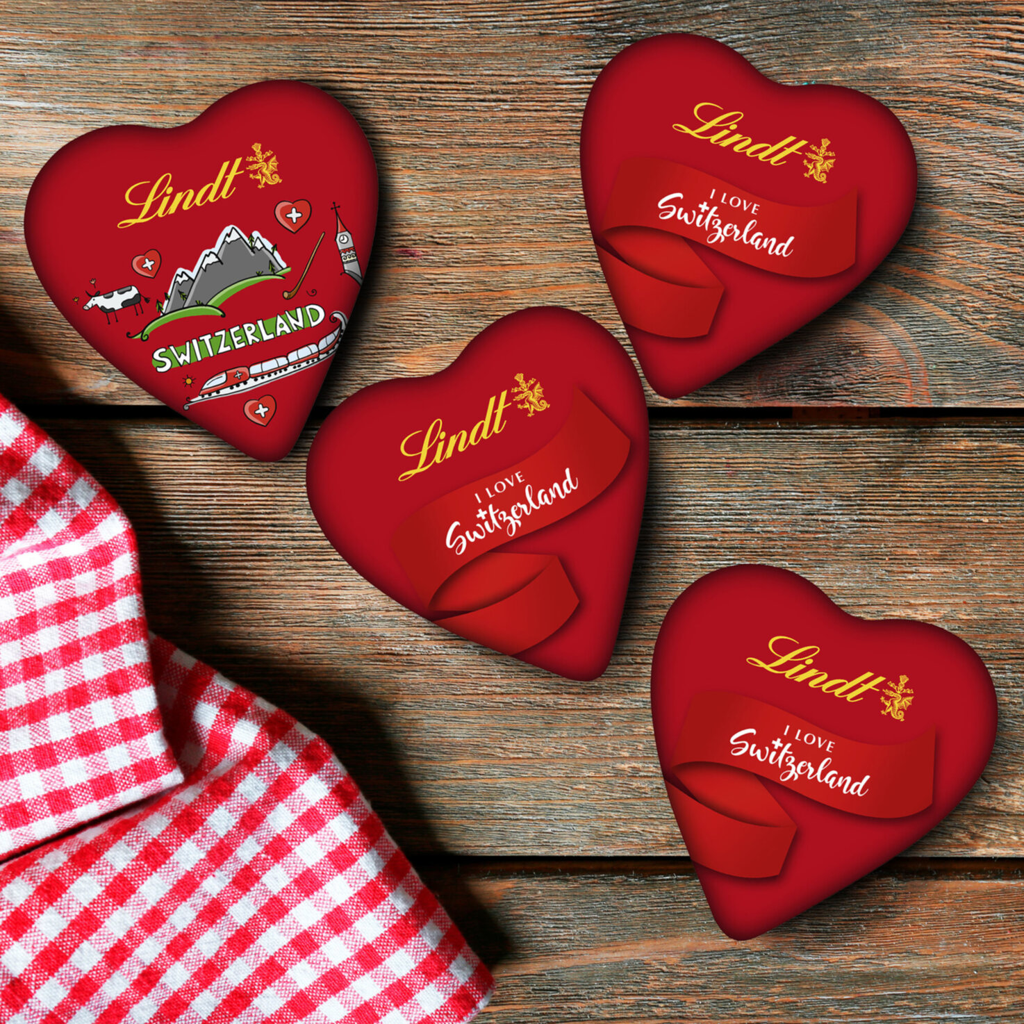 Lindt Souvenir Herz Milch Design Edition
