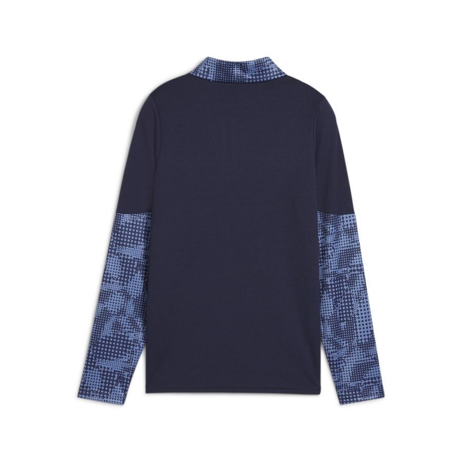 PUMA Maillot d'Entraînement teamCUP Fermeture Éclair 1/4 - PUMA Navy/Argenté/Bleu Enfant