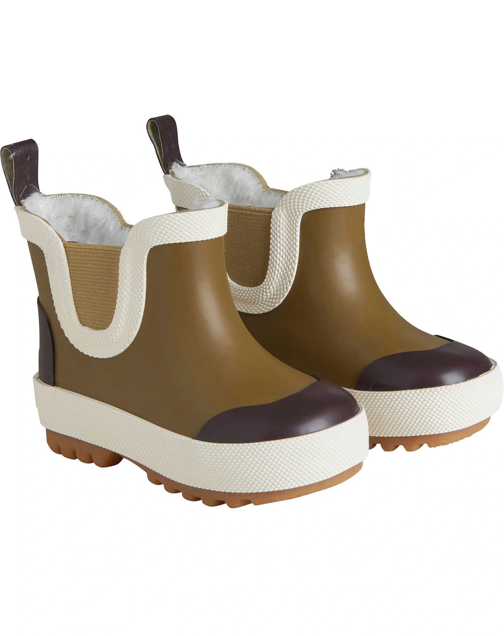 Gummistiefel COLORBLOCK kurz gefüttert in nutria