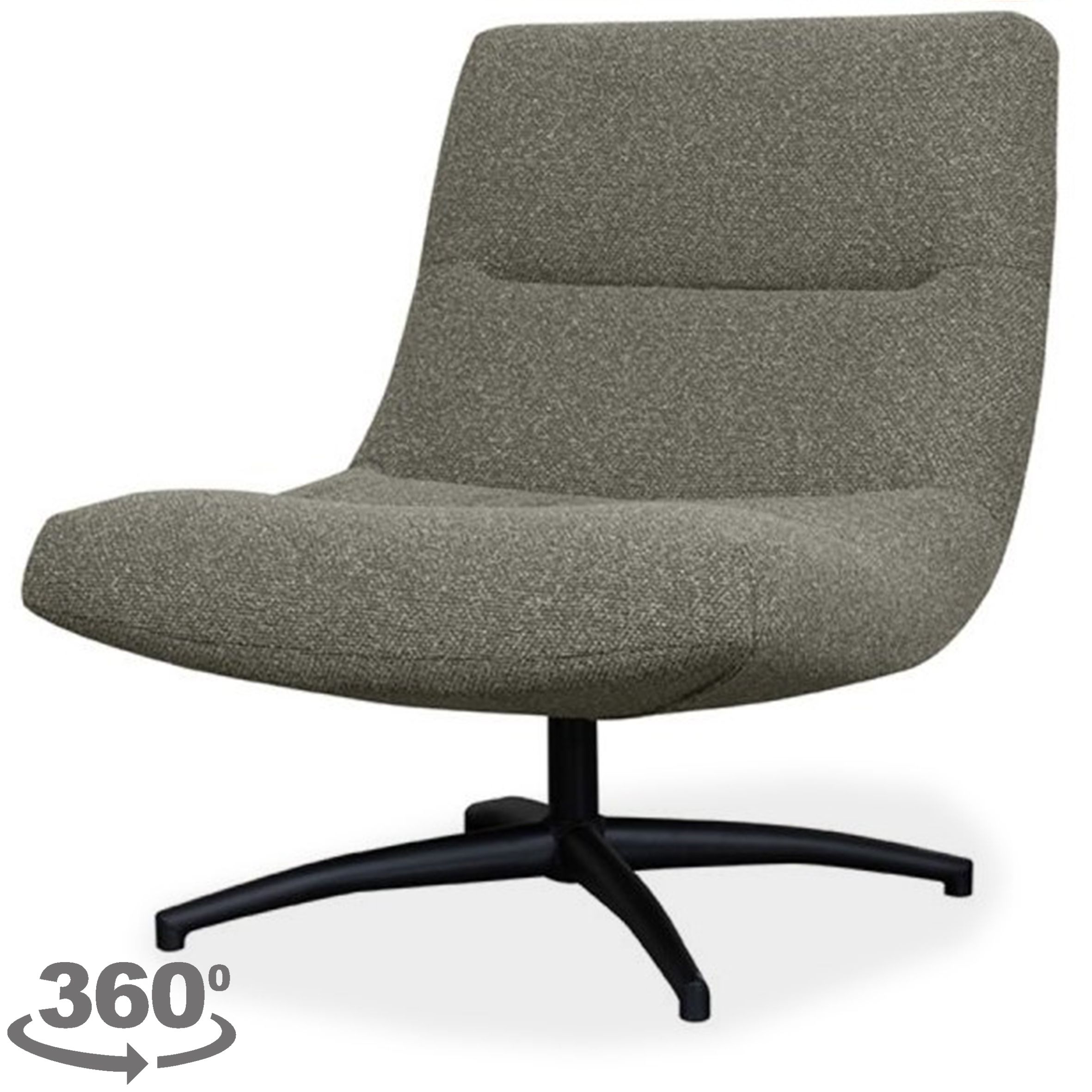 Draaifauteuil Mushroom WX-67.004 Calix B77 x D93 x H88 cm