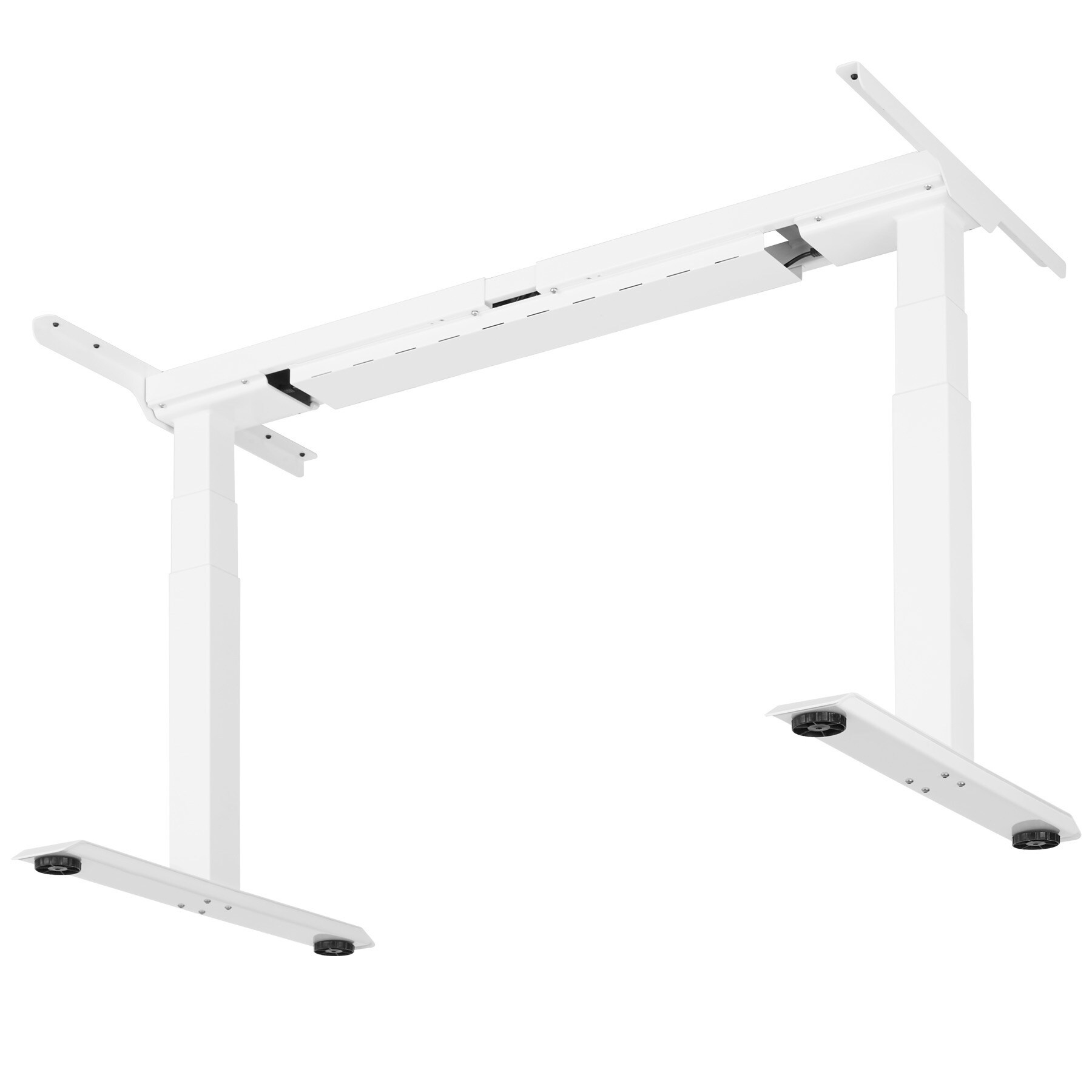 tectake® Tischgestell, elektrisch höhenverstellbar mit 2 Motoren, breitenverstellbar, 110 - 190 x 68 x 58 - 123 cm