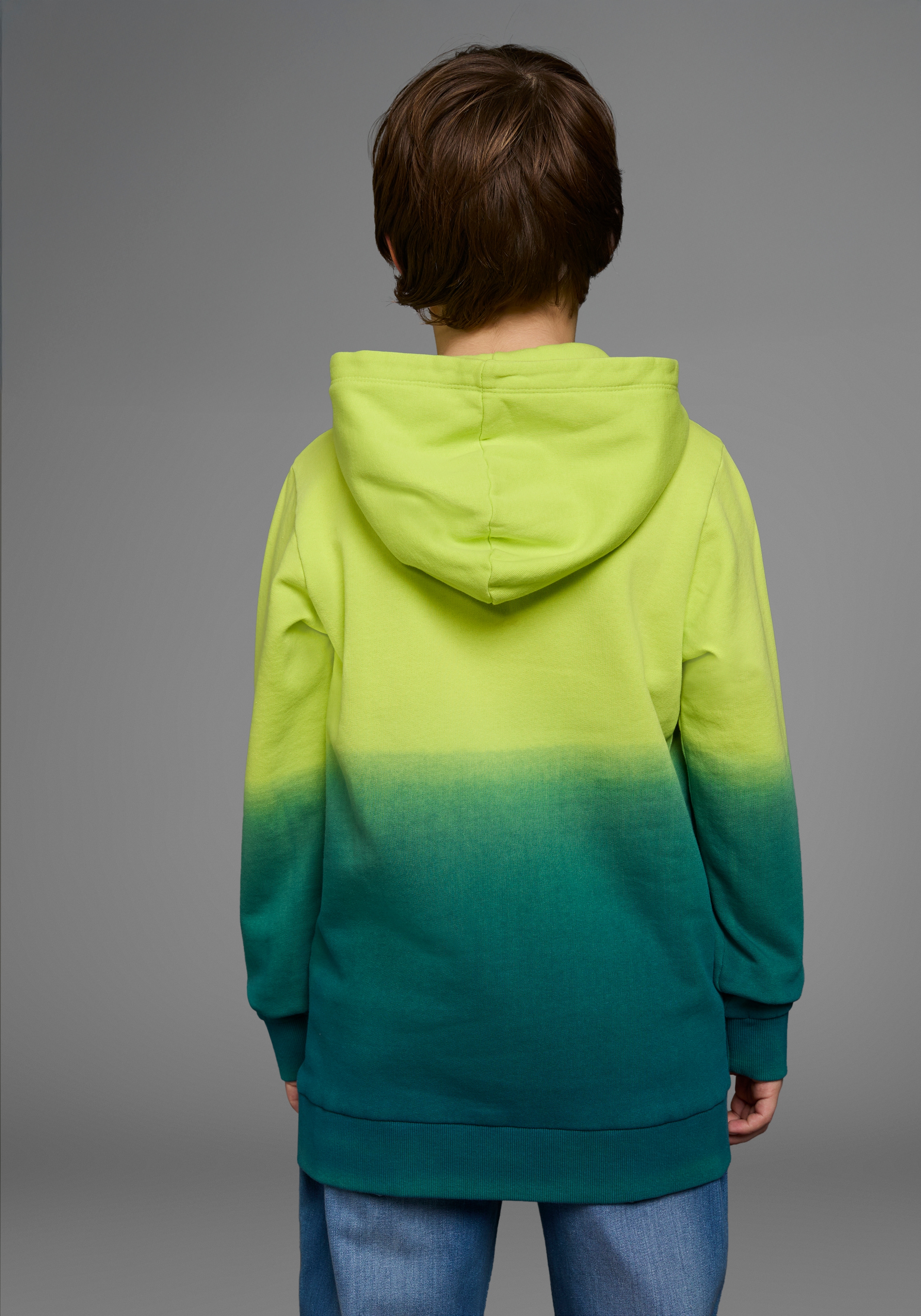 Chiemsee Kapuzensweatshirt »Farbverlaufshirt«, Langarm,  bedruckt,  Rundhalsausschnitt,  aus 100% Baumwolle