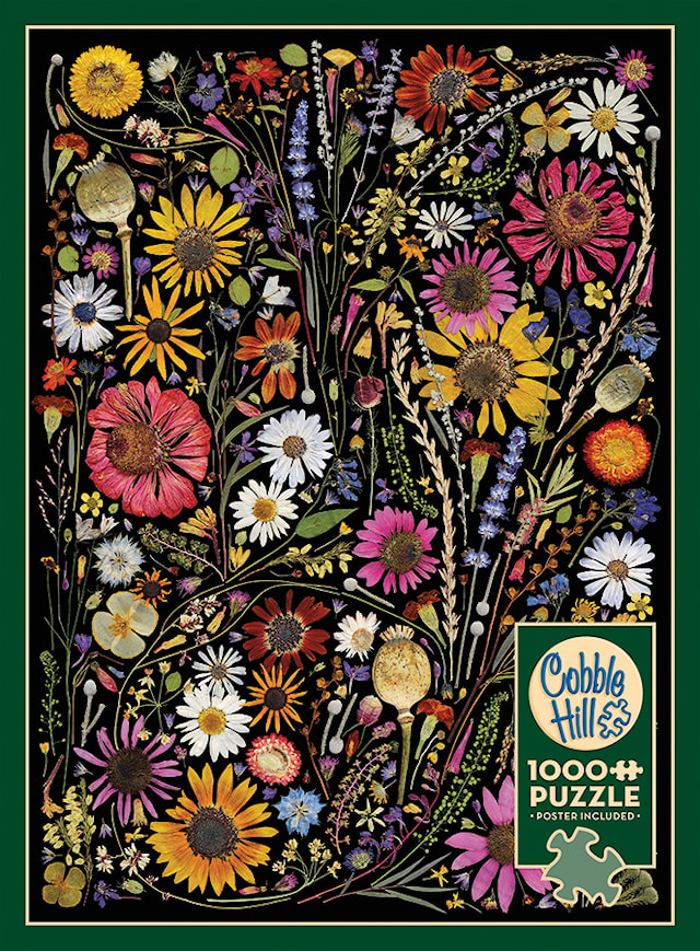 Puslespill Flower Press: Happiness 1000 brikker, Cobble Hill