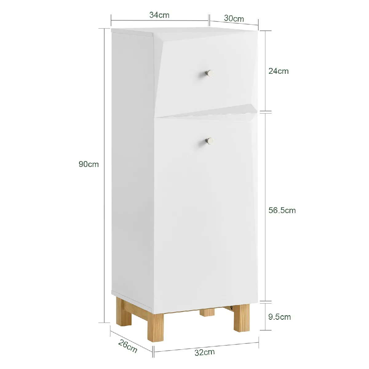 SoBuy BZR93-W Armoire à linge