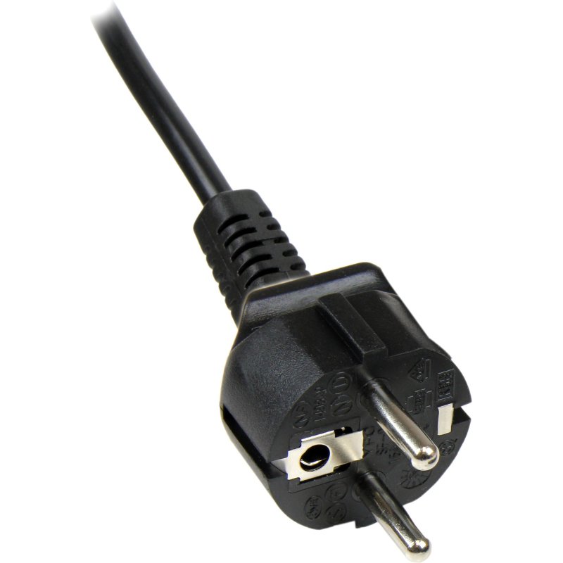 StarTech.com Cordon d'alimentation en trèfle Schuko CEE7 vers IEC 320 C5  (tripolaire) pour ordinateur portable - M/F - Noir