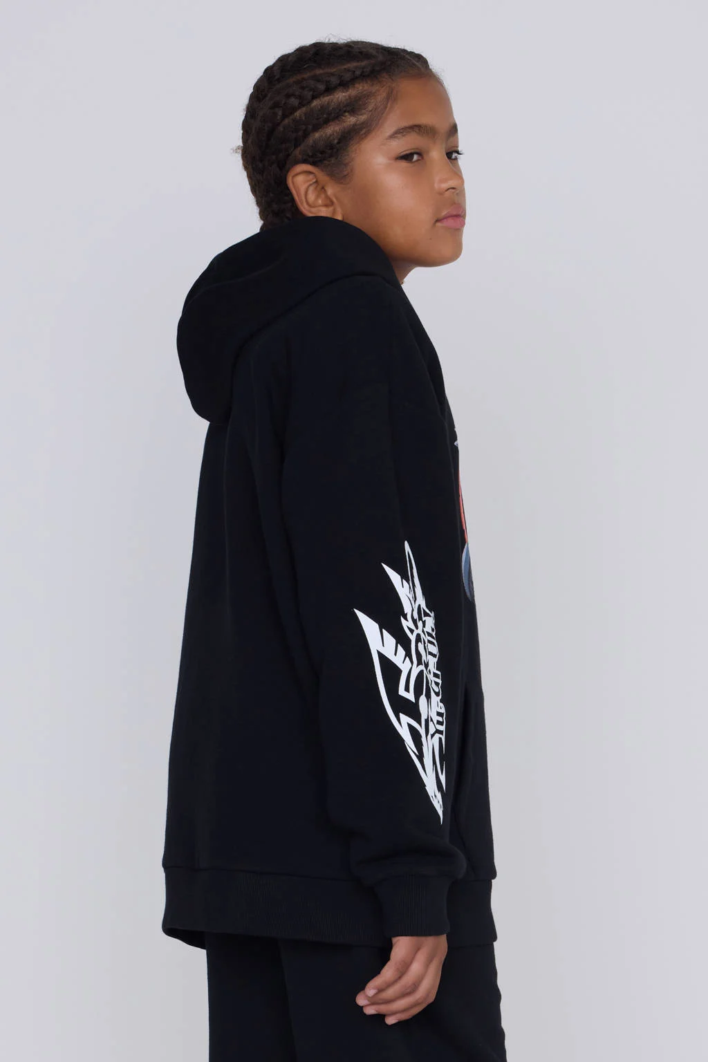 Coolcat hoodie Yu-Gi-Oh license met printopdruk zwart