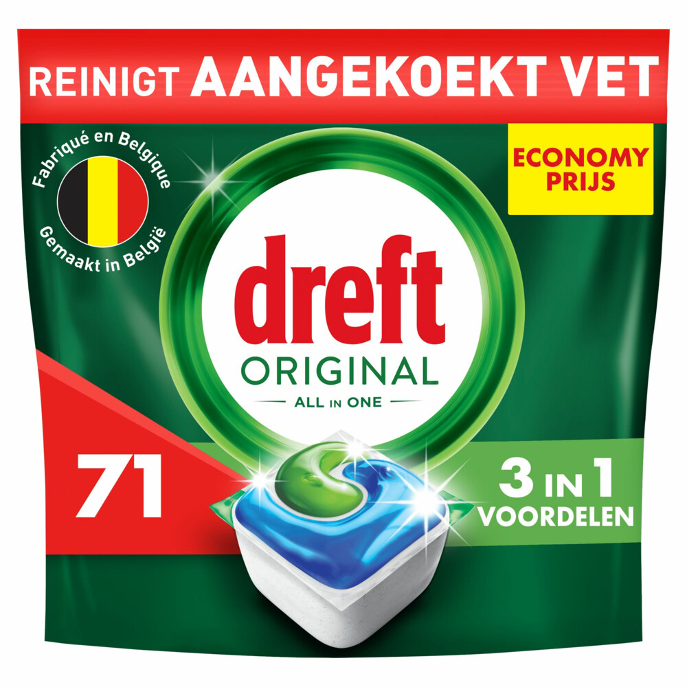 Dreft Vaatwastabletten All In One Original71 stuks