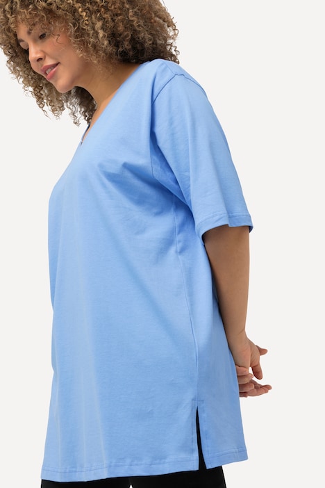 T-Shirt, V-Ausschnitt, Relaxed, Halbarm