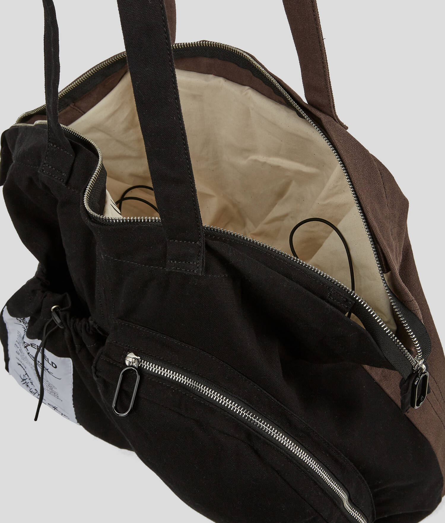 SAC SHOPPER KLJ X ATELIER RESERVÉ - Noir lavé