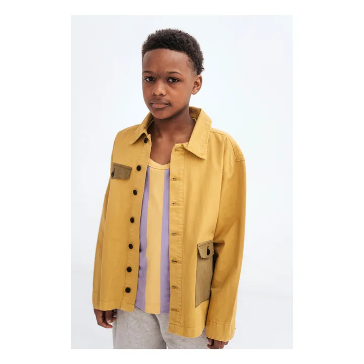 Repose AMS Veste Coton Bio Cargo | Jaune moutarde