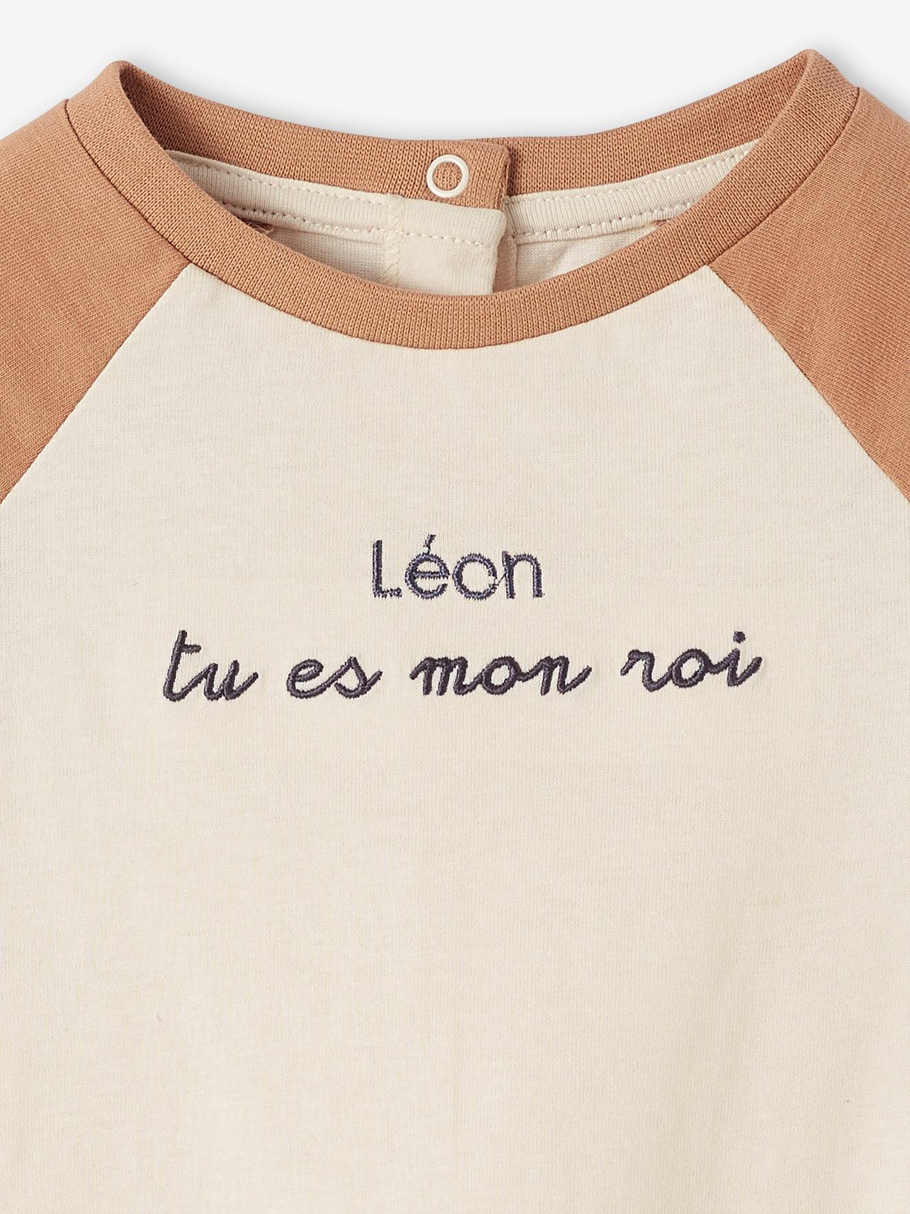 Conjunto para bebê: camiseta personalizável + calça de fleece com estampa de doces