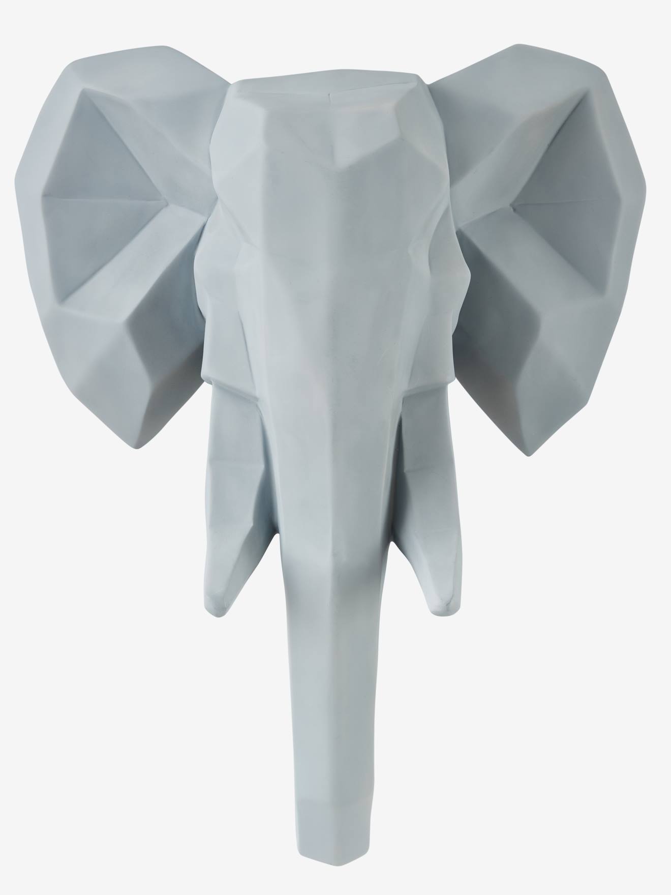 Decoração de parede com elefante cinza claro, cinza médio liso
