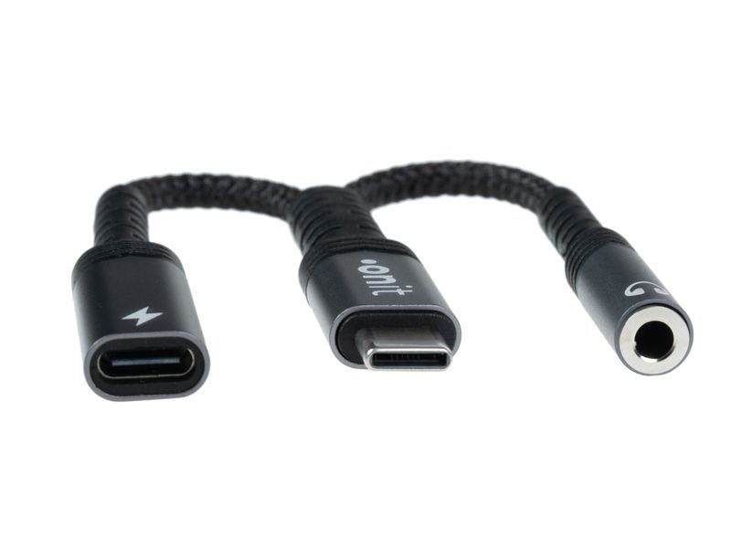 onit Digital-Audio-Adapter Premium USB-C auf 3.5 mm Klinke/ Musik hören und Gerät laden gleichzeitig – über nur einen USB-C-Anschluss