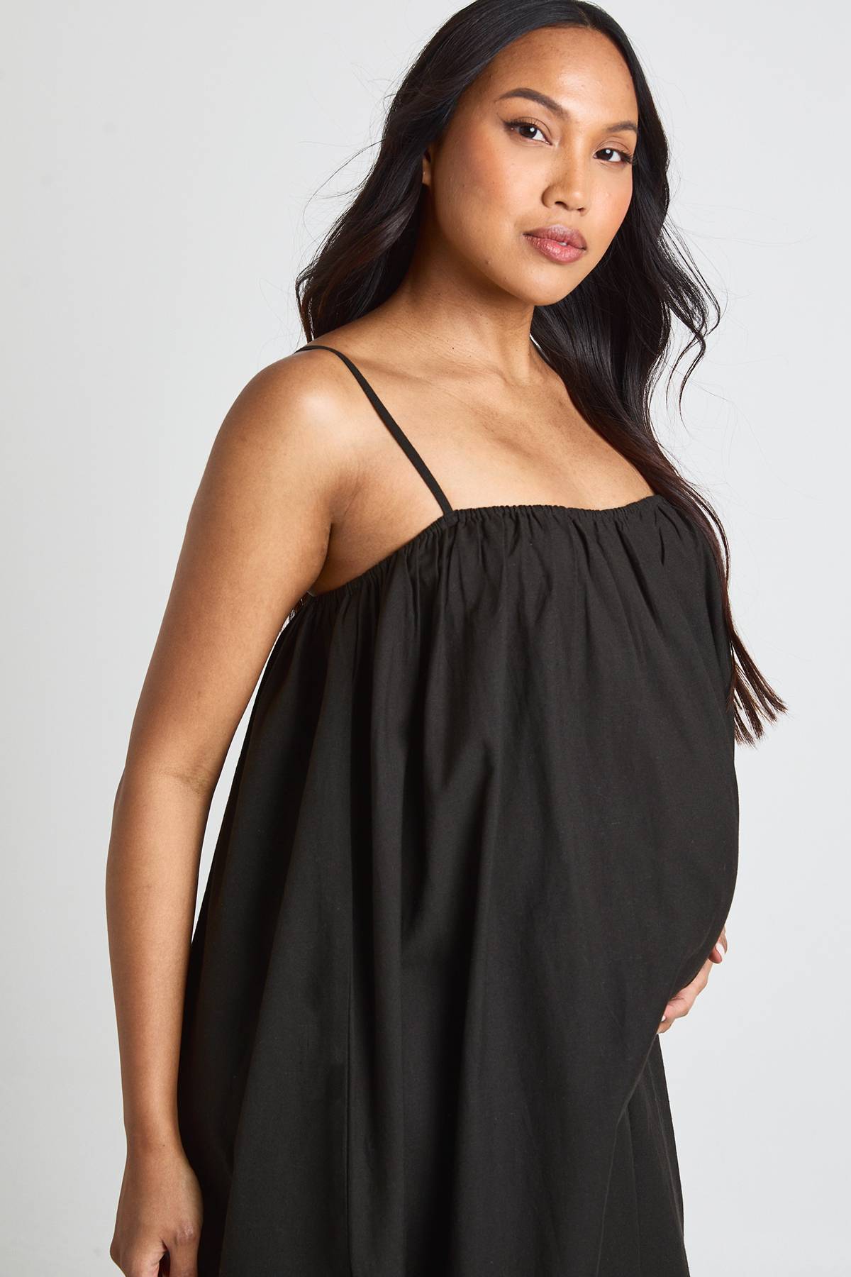 boohoo Robe Maxi De Maternité Volumineuse Avec Poches