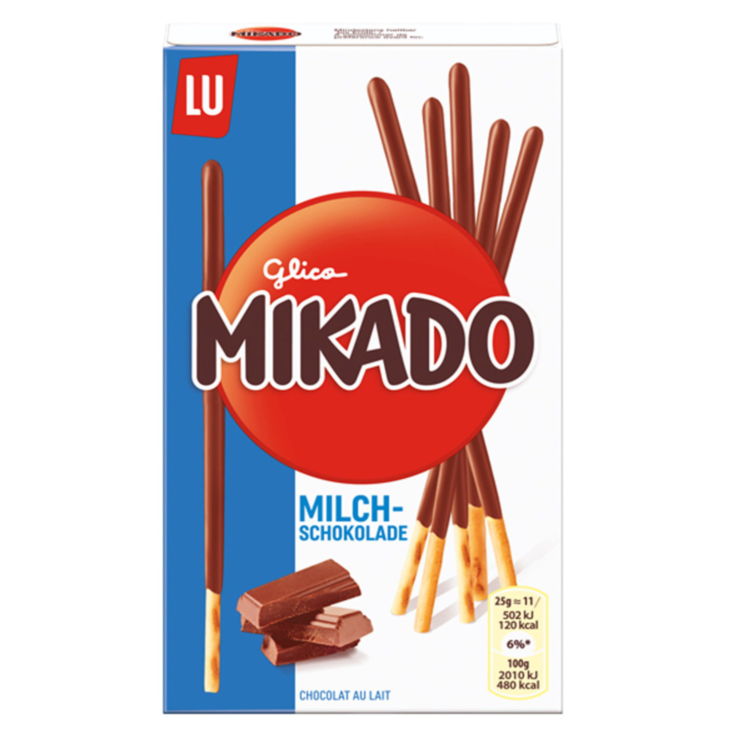 Lu Mikado mit Milchschokolade