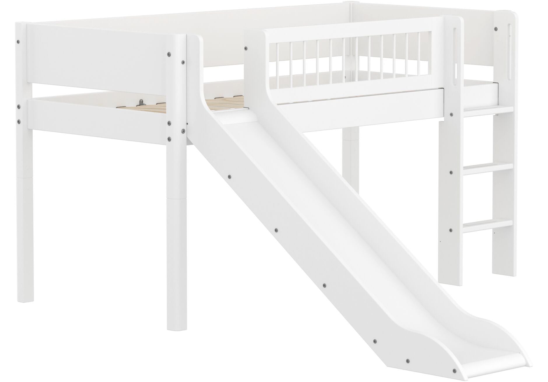 Flexa WHITE Halbhochbett - Weiss / B: 250.0 cm x T: 210.0 cm x H: 120.0 cm