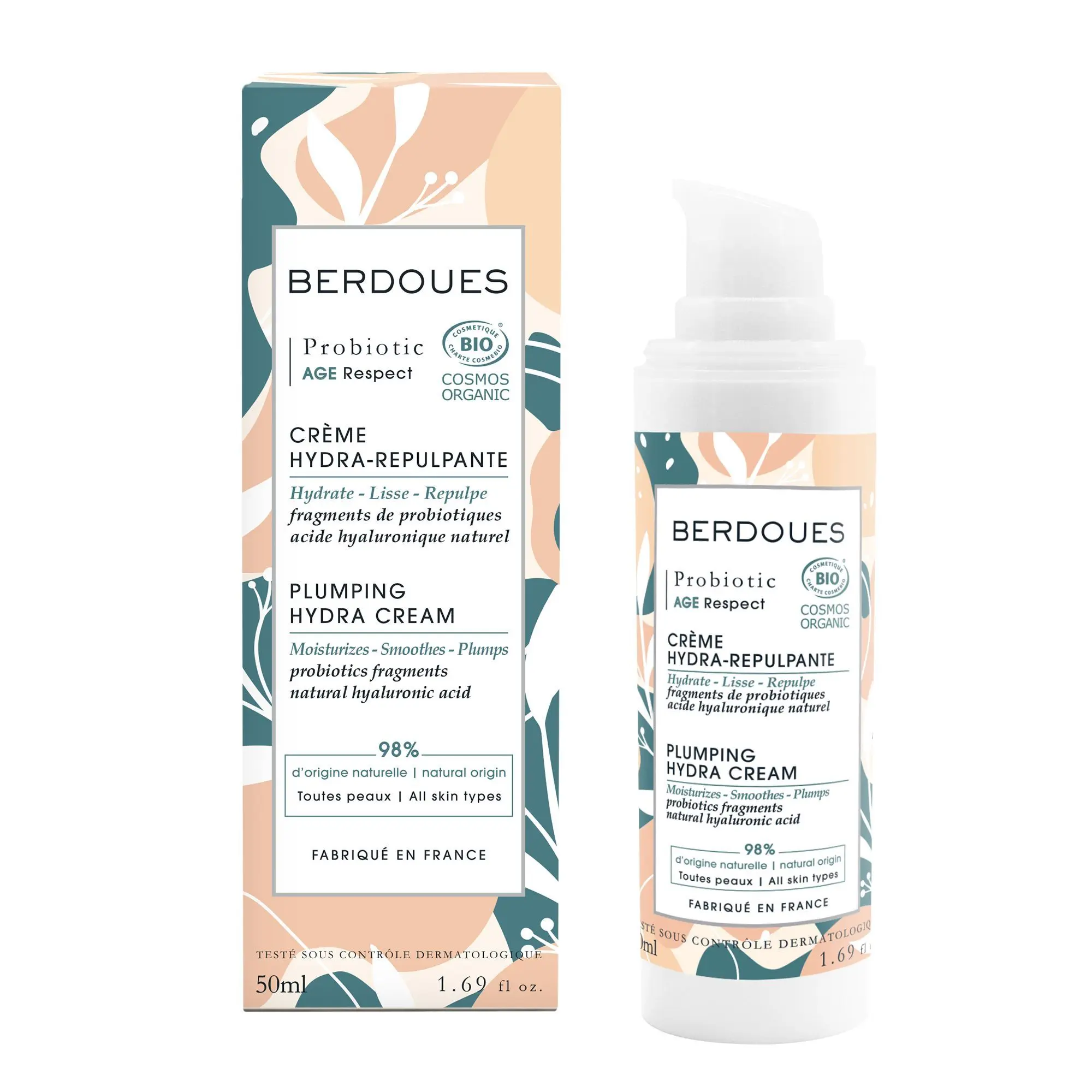 Berdoues - Soin visage Probiotic Age Respect Crème Hydra-Repulpante50ml - Soin de jour
