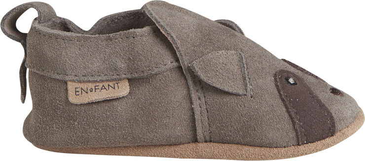 En Fant Slippers Suede Animal Chocolate chip