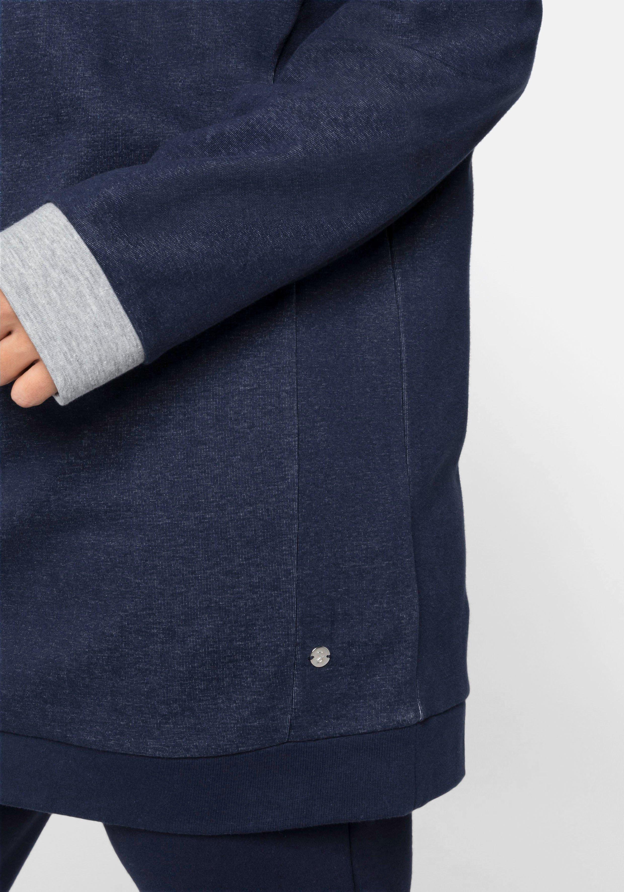 Shirt mit weitem Kragen und Doubleface-Verarbeitung