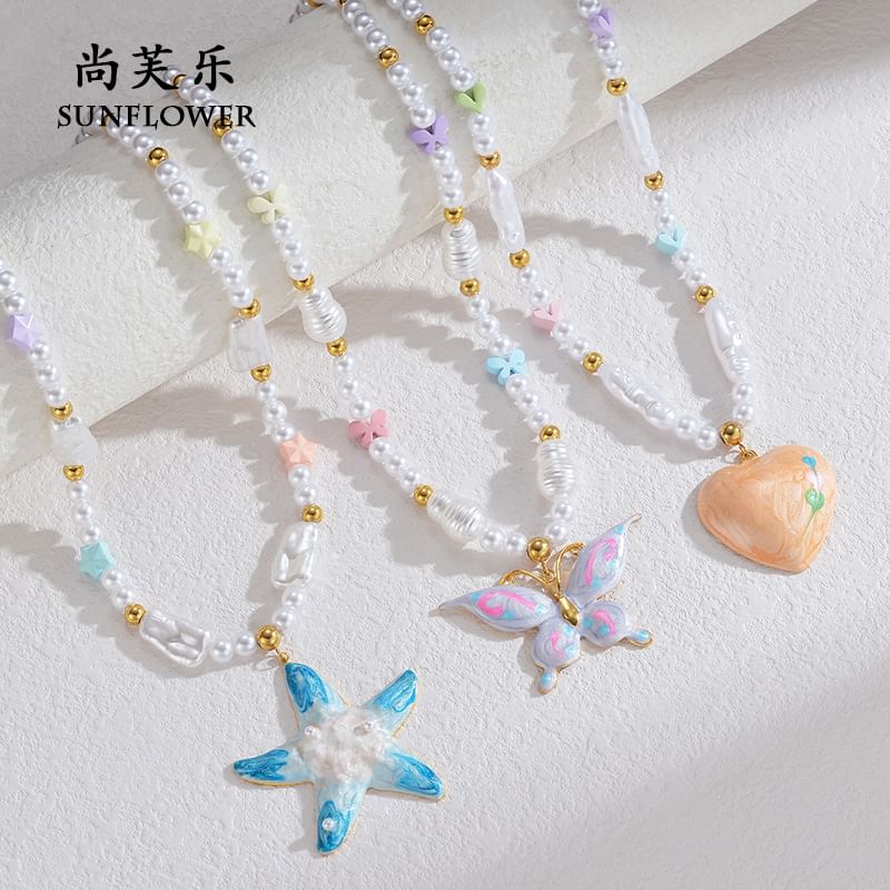 Shangfleur - Ketting met imitatieparels
