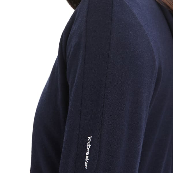 Veste polaire randonnée ICEBREAKER W QUANTUM III LS ZIP HOOD MIDNIGHT NAVY