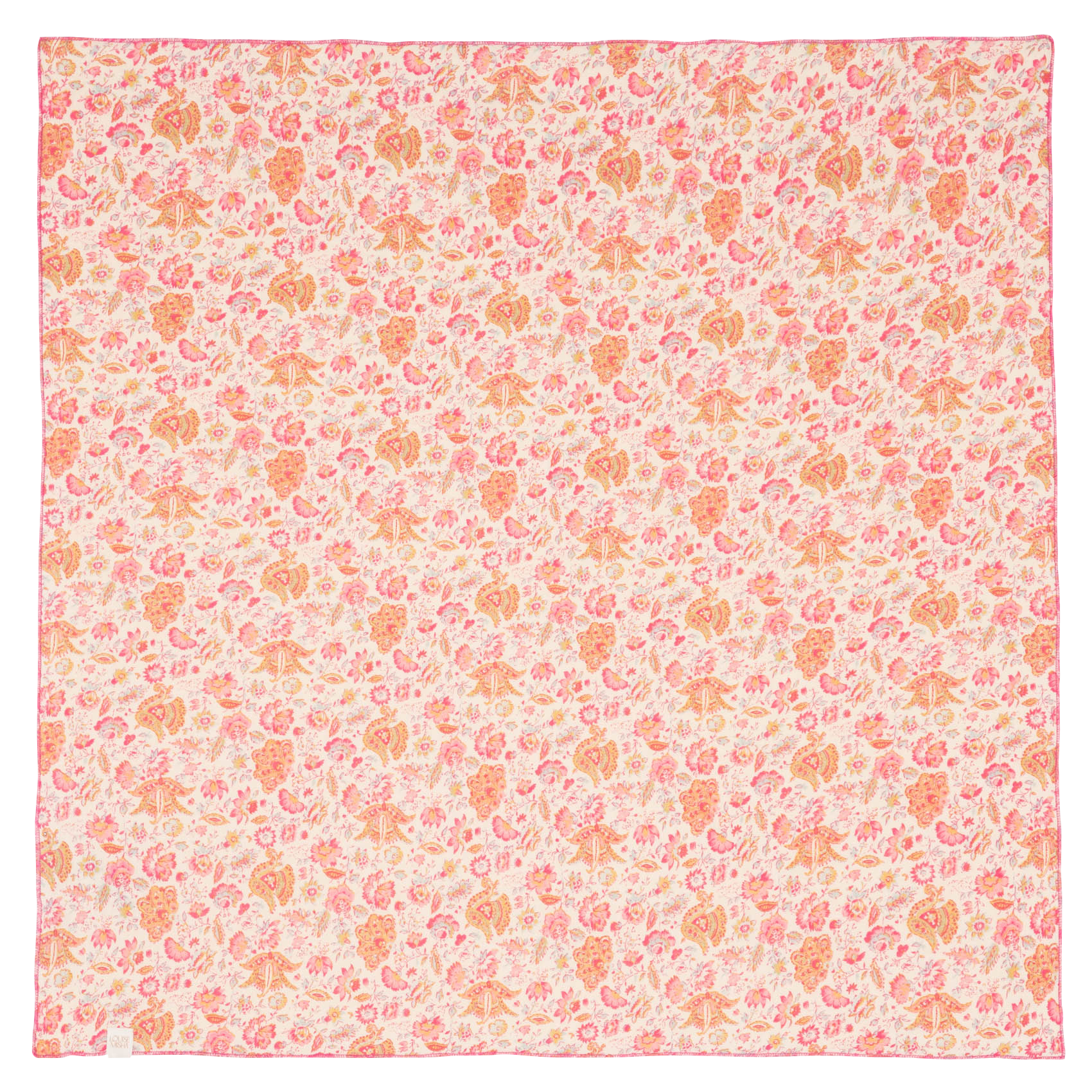 ANGEL - Lange en coton à motif fleuri | Beige