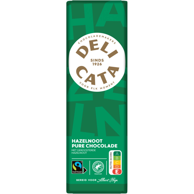 Delicata Reep pure chocolade hazelnoot