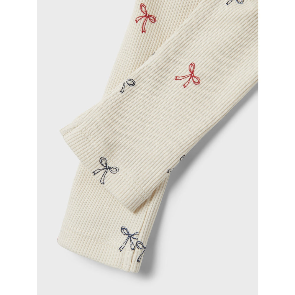 Køb Name It White Swan Labela Slim Leggings