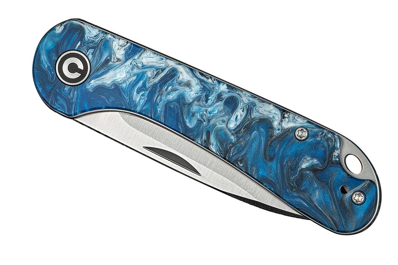 Civivi Elementum Slip Joint C18062AJ-4 Satin, Blue Ocean Resin, slipjoint zakmes