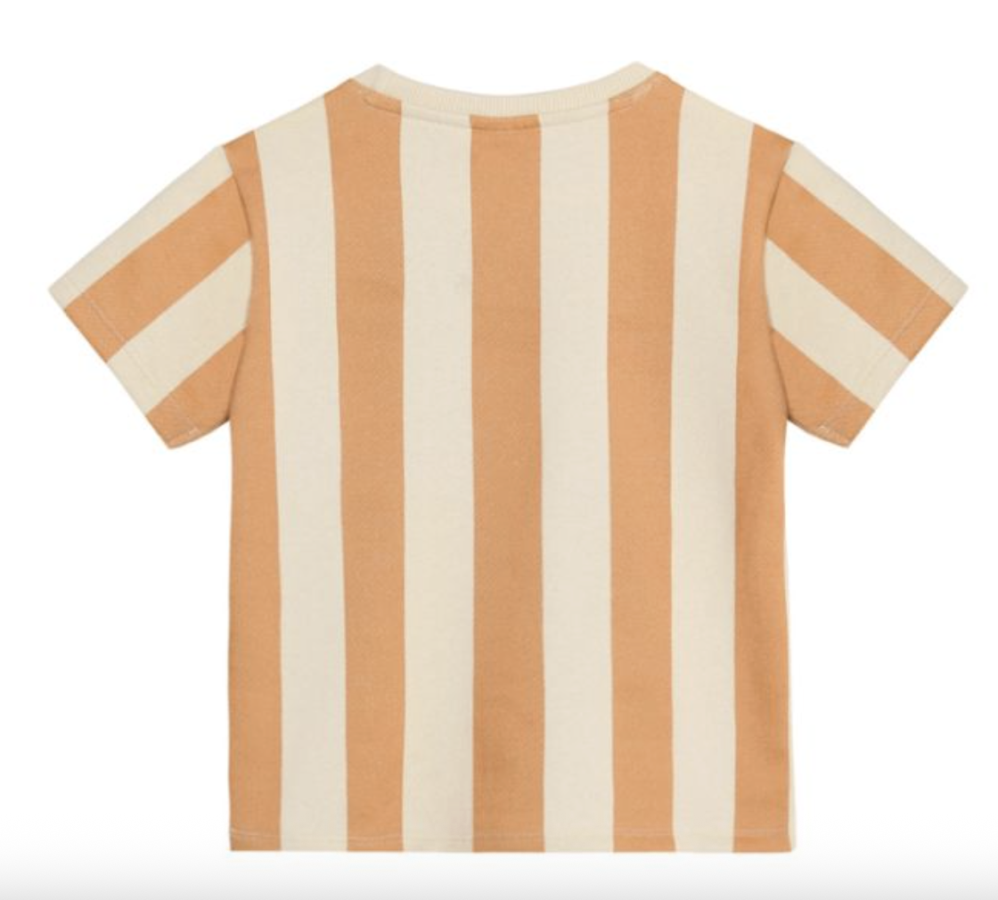 Daily7 Daily7 t-shirt big stripe sandstone