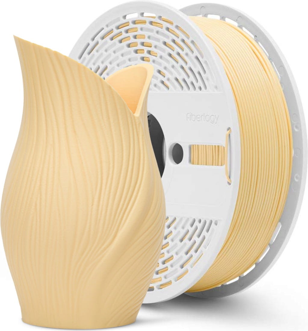 Fiberlogy  Matte PET-G Pastel Yellow, 1,75 mm / 850 g    Langlebiges PET-G Filament mit mattem Finish