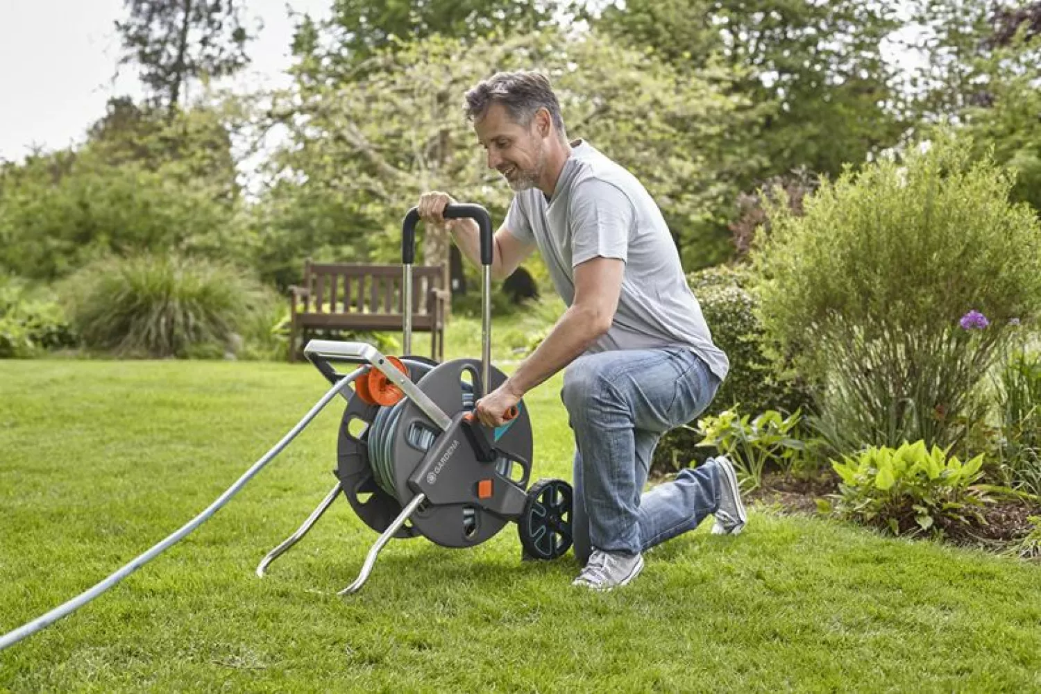 Gardena AquaRoll L Easy Slangenwagenset - 1/2'' x 50m