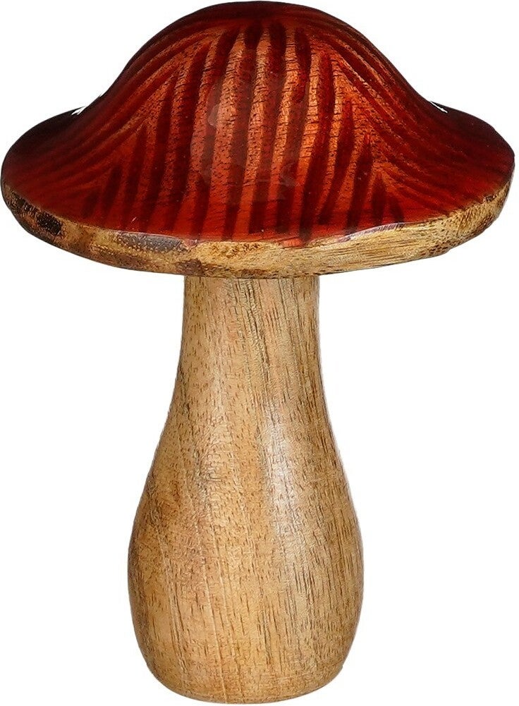 House of Seasons beeld Paddenstoel rood D 12 H 12 cm
