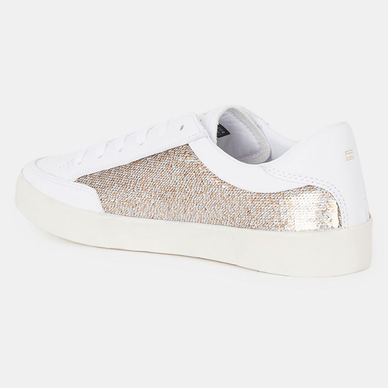Tommy Hilfiger Baskets en Cuir basses Sequins blanches