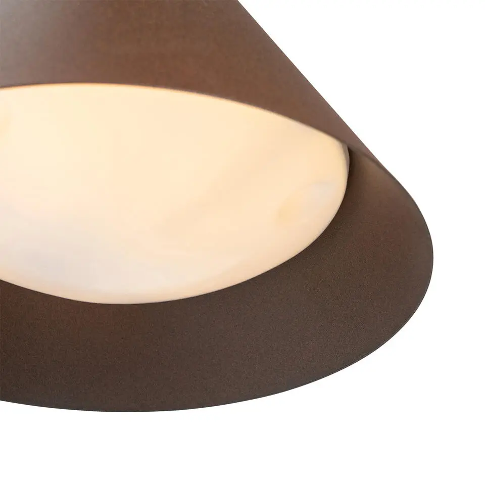 Qazqa wandlampen buiten natas bronskleurig e27