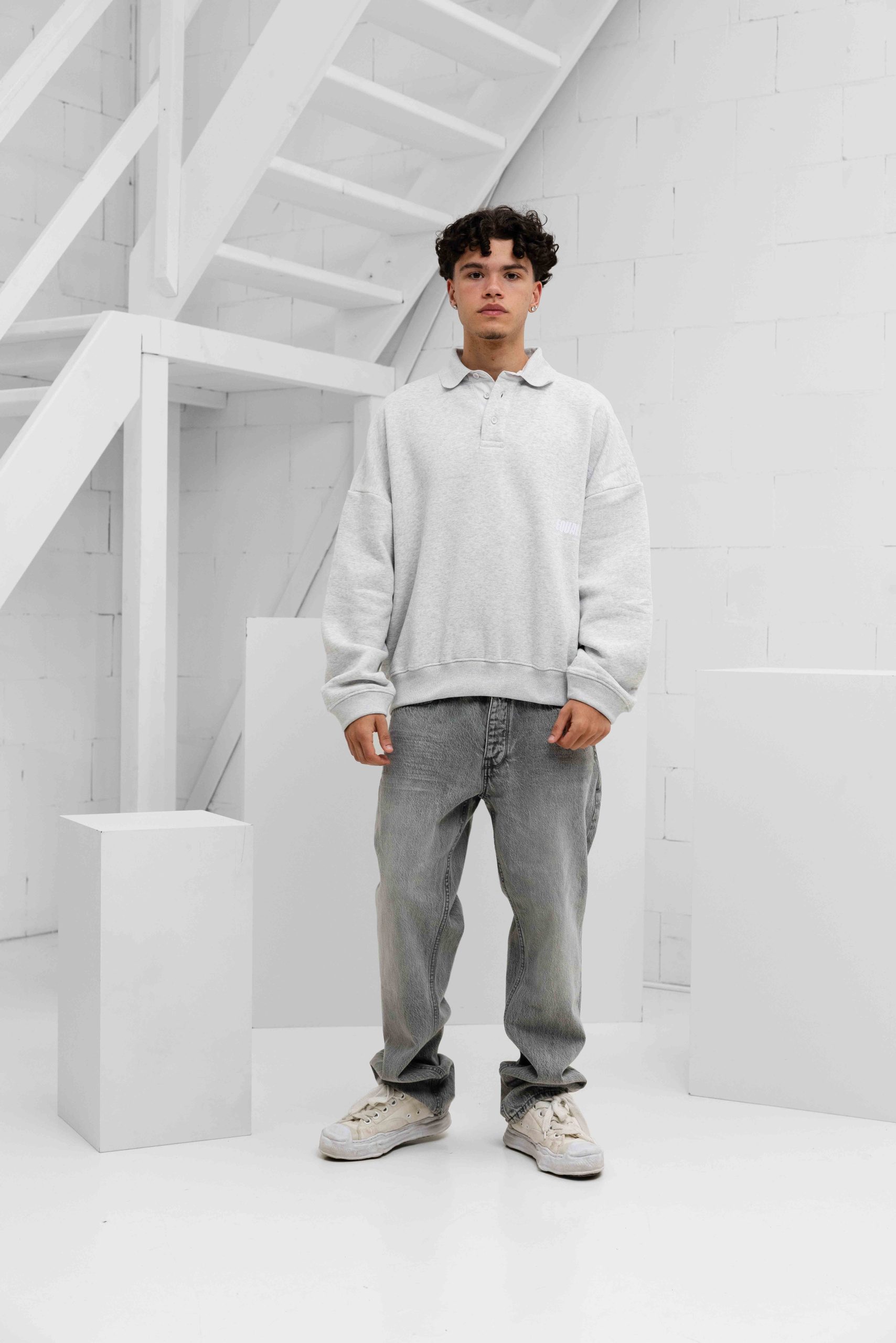 Equalité Elia Polo Sweater Heren Lichtgrijs