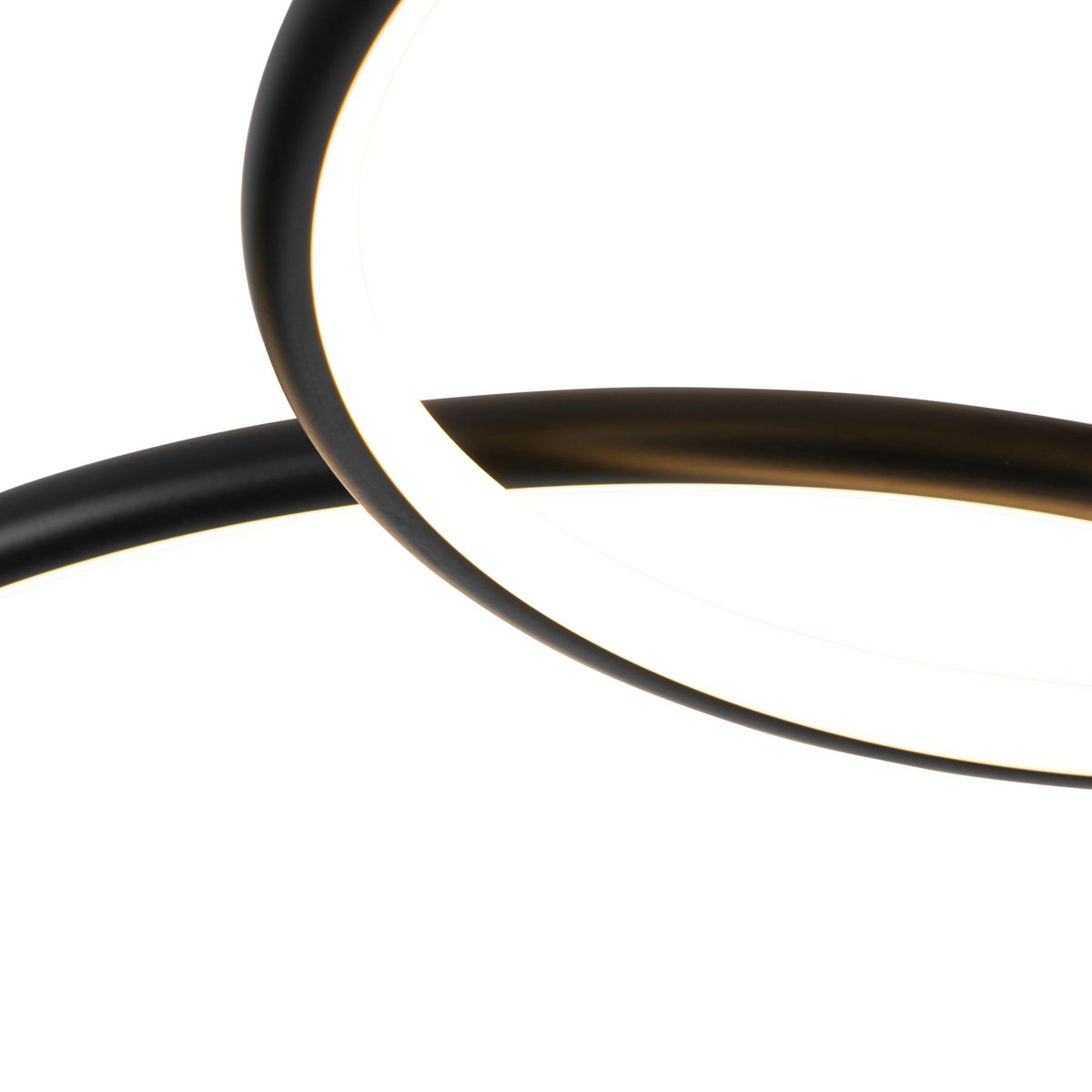 Design plafondlamp zwart incl. LED 3-staps dimbaar 4-lichts - Joaniqa