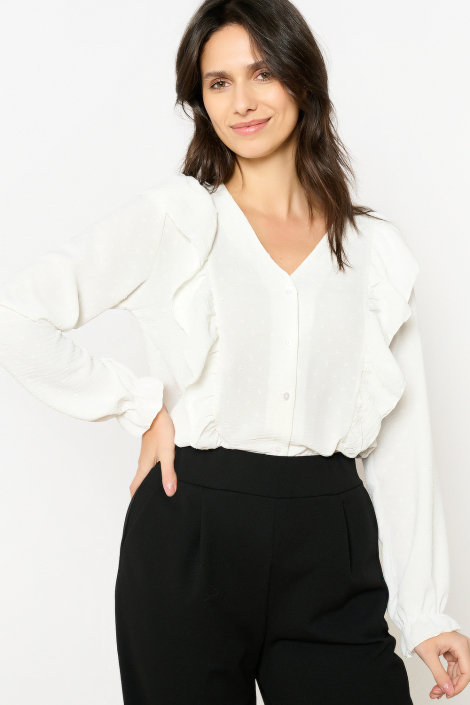 LolaLiza witte dames blouse