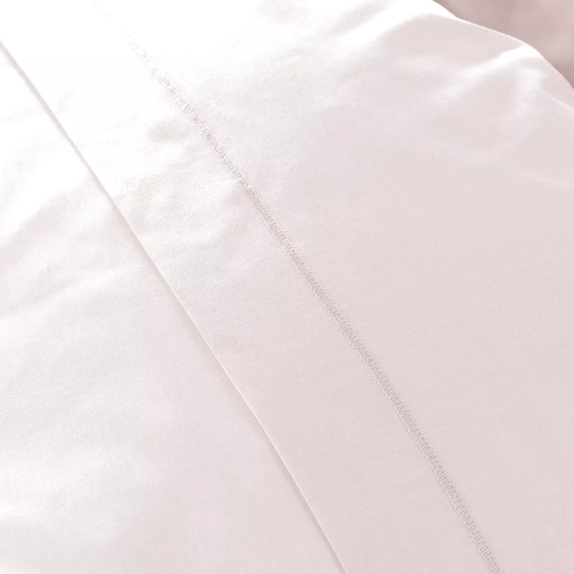 Taie de traversin percale de coton (L185 cm) Cali Rose poudré