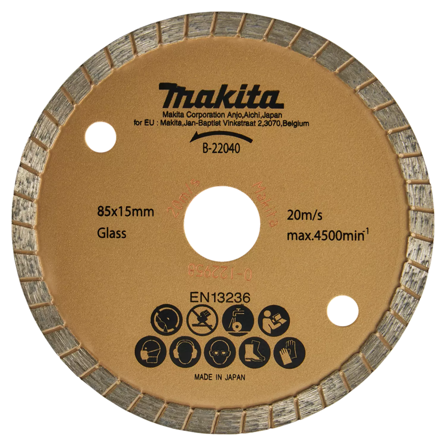 Makita B-22040 Diamantdoorslijpschijf - 85 x 15 x 2mm - Asfalt / Steen / Tegels & Natuursteen
