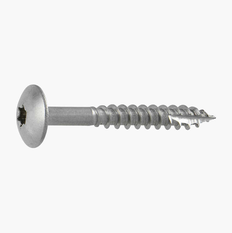 Fasadeskrue uten tetningsskive 4,8 x 38 mm, A2, 200 stk.
