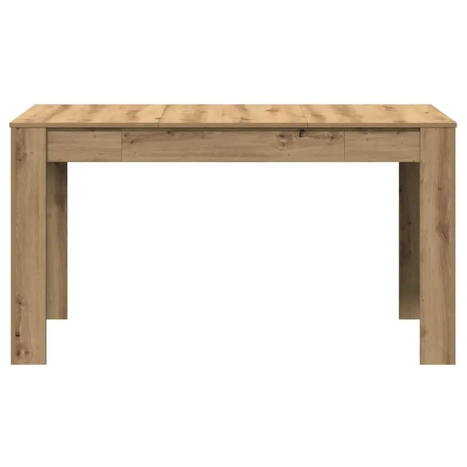 vidaXL Eettafel - Artisanaal eiken - Bewerkt hout - 140x74.5x76 cm