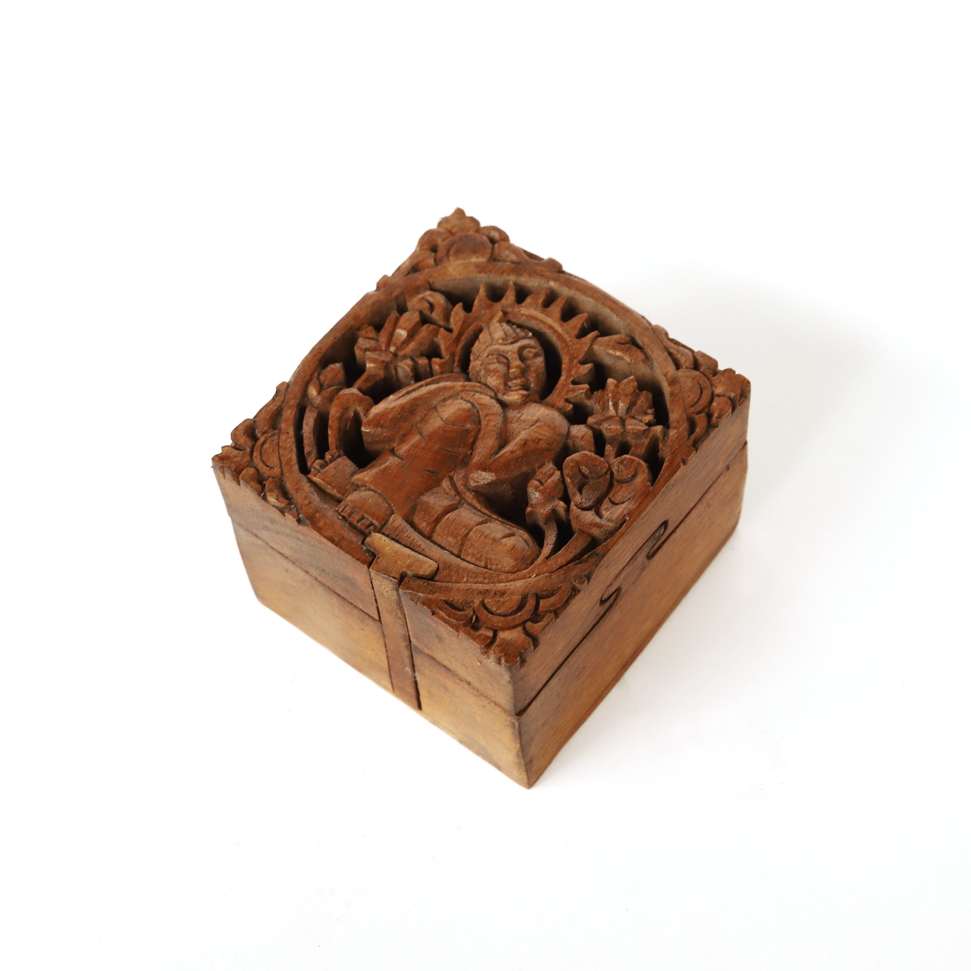 Secret Box 'Schlafender Buddha', L 9,5 cm, B 9,5 cm, H 6 cm von fischer's lagerhaus
