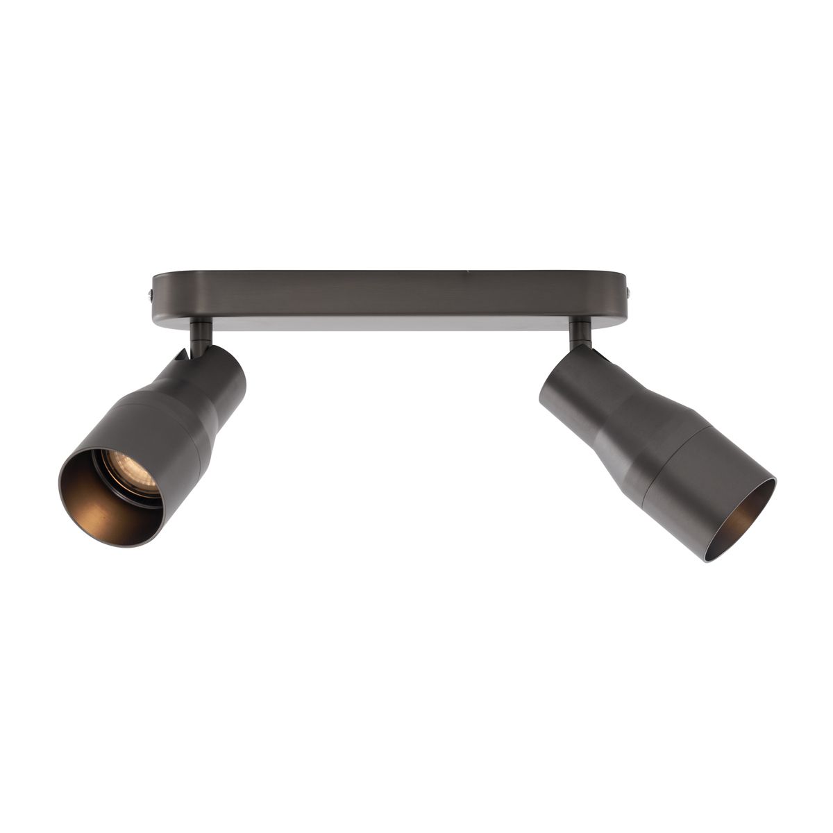 Afgeronde plafondspot gunmetal GU10 50mm 2-lichts - Stanley