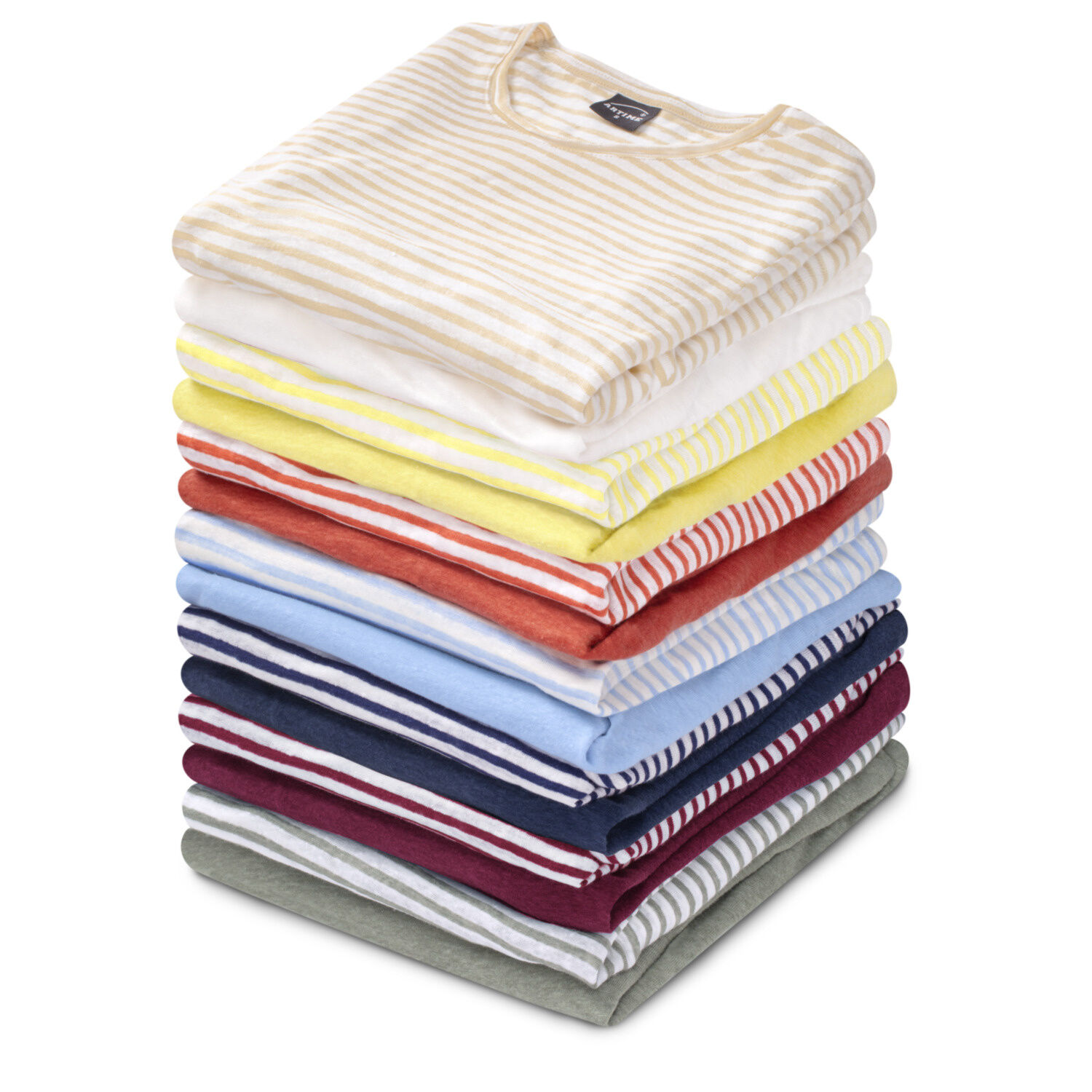 Sommerlich gestreiftes Leinen T-Shirt