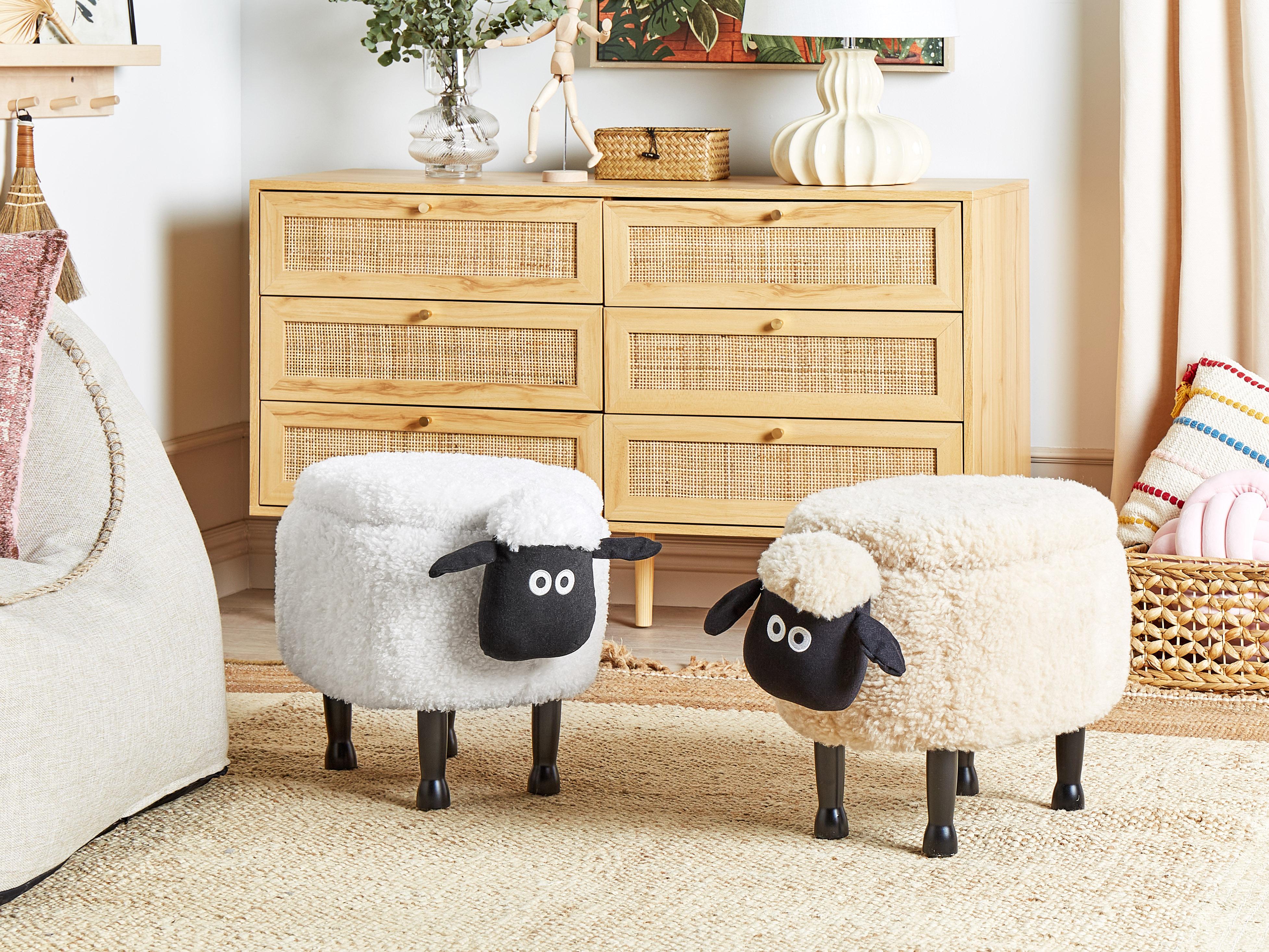 Dierenpoef met opbergruimte SHEEP Stof Wit Schaap