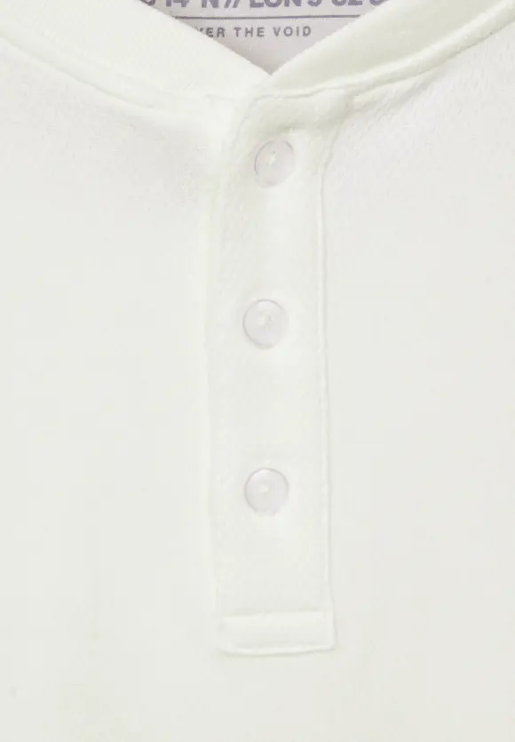 Struktur Henleyshirt - broken white