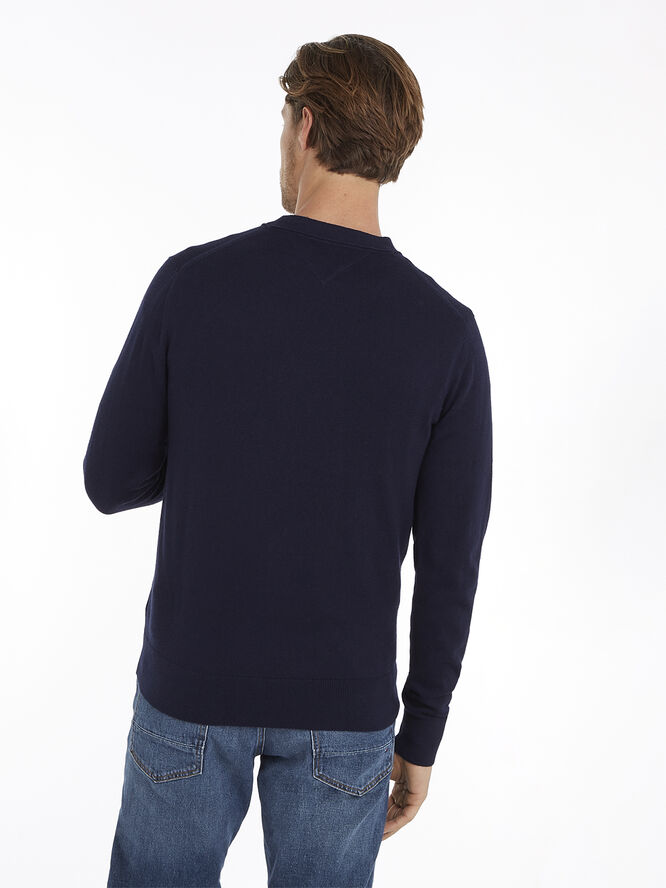 Tommy Hilfiger PIMA ORG CTN CASHMERE CARDIGAN Desert sky