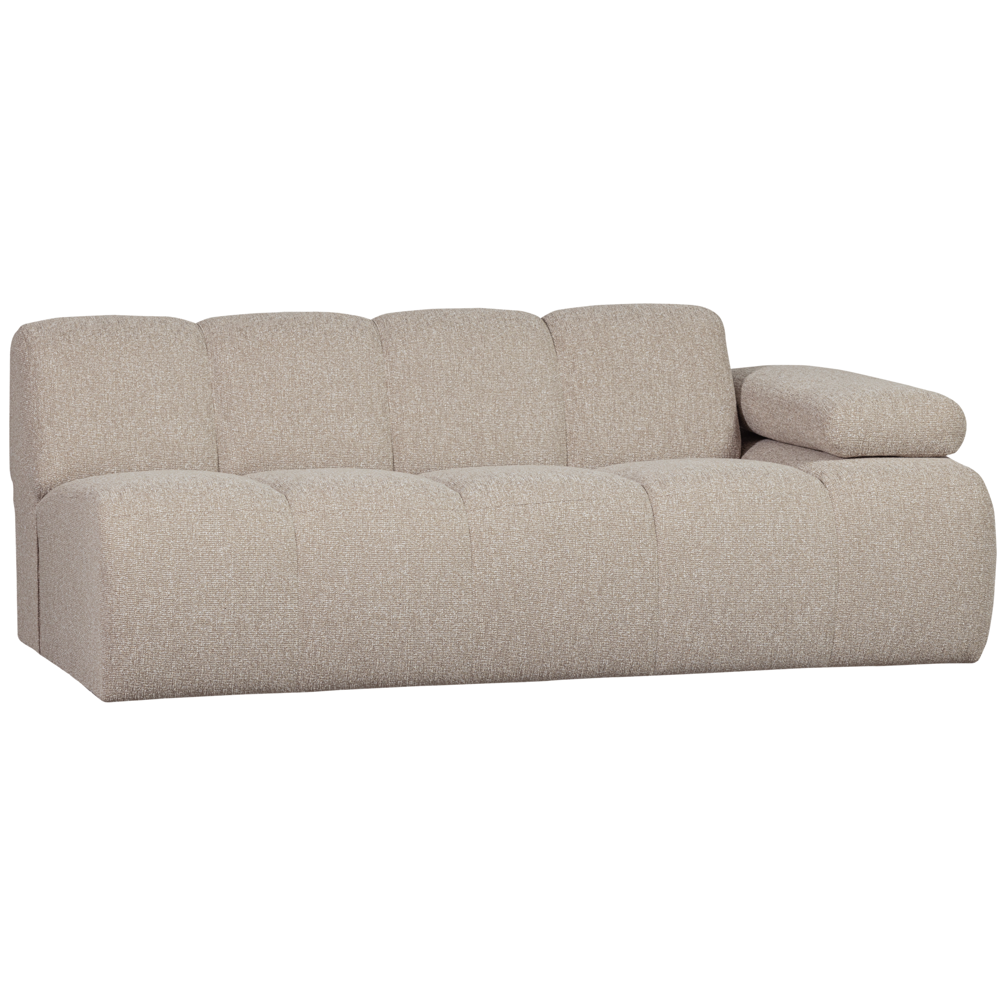 2-zits bank Mojo Mojo 2-zits met Arm Rechts - Bouclé - Beige Melange