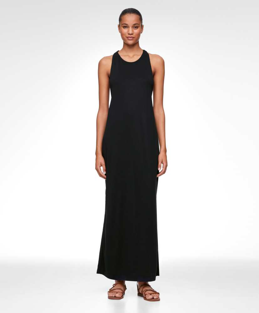 Vestido maxi com detalhe em modal